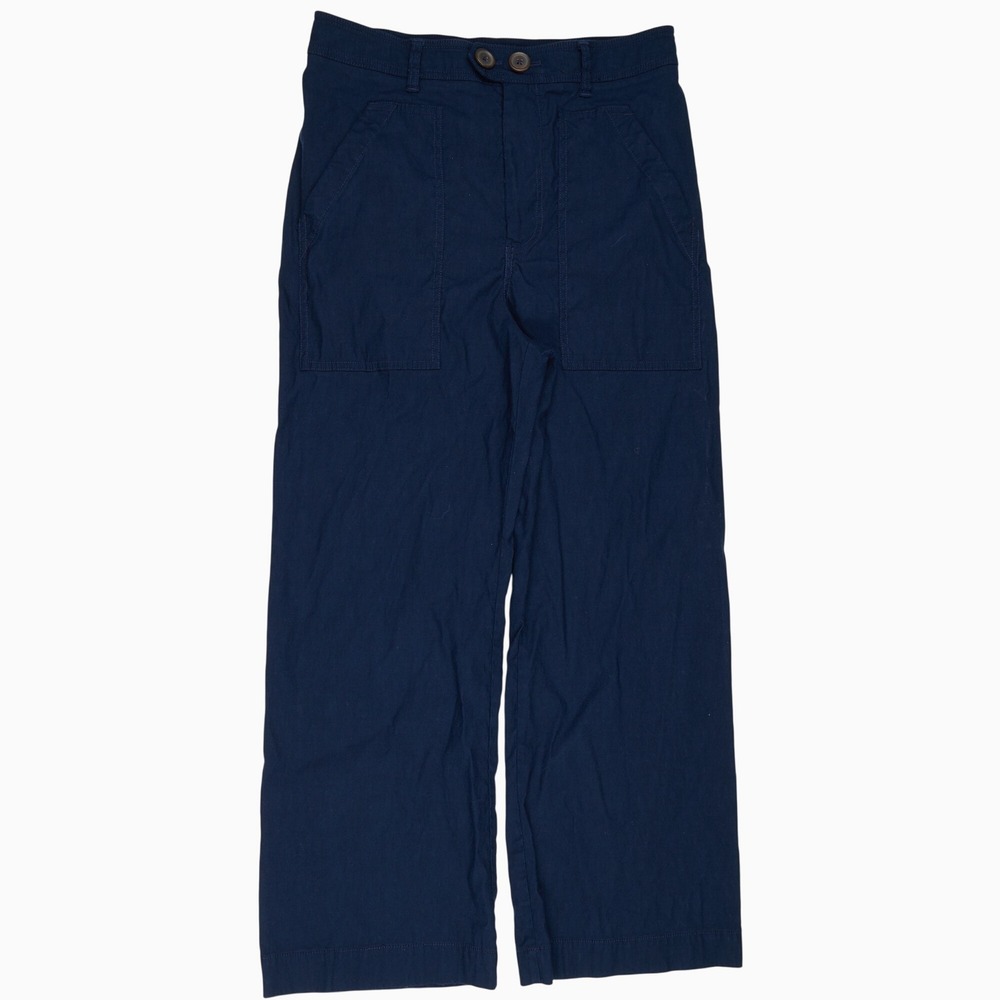Maeve Anthropologie Wide Leg Pants Navy Womens 12 Blue Excellent Colette Utility